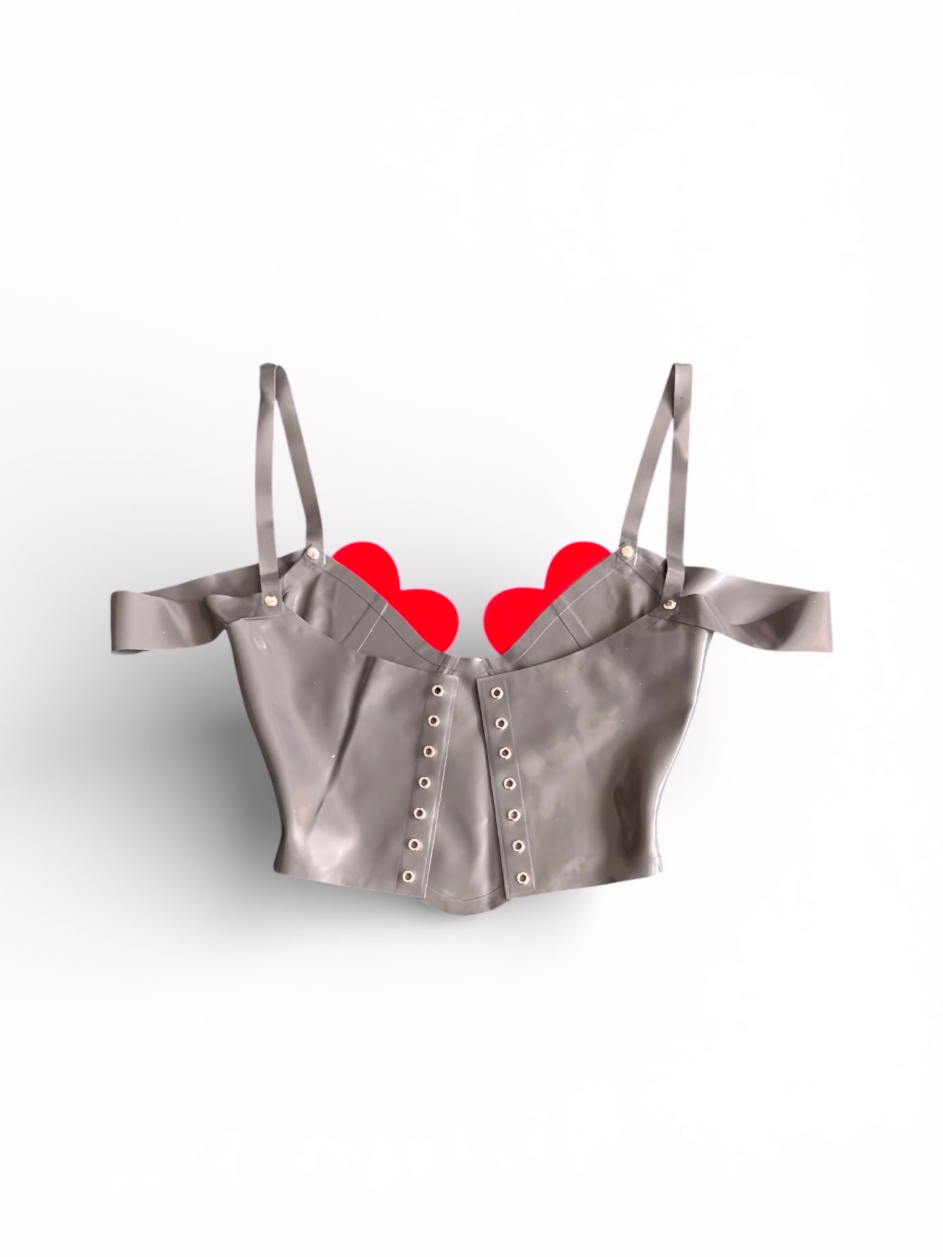 LOVE CRAFT LATEX TOP METAL GREY